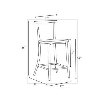 Northwood Metal Cafe Counter Height Barstool Black - Threshold™ Designed With Studio McGee 8 Northwood Metal Cafe Counter Height Barstool Black - Threshold™ Designed With Studio McGee - Image 6