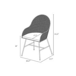 Landis Woven Backed Dining Chair With Cushion Natural - Threshold™ -Furniture Supplies Store GUEST df94fefc 27db 465a bf7c cdcc6a70828f