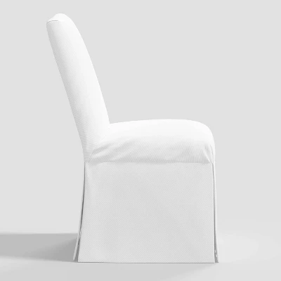 Samy Skirted Slipcover Dining Chair Twill White - Threshold™ 4 Samy Skirted Slipcover Dining Chair Twill White - Threshold™ - Image 2