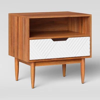 Touraco Nightstand White/Brown - Threshold™ 4 Touraco Nightstand White/Brown - Threshold™ - Image 2