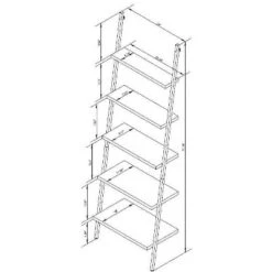 72" Loring 5 Shelf Leaning Bookshelf - Threshold™ 15 72" Loring 5 Shelf Leaning Bookshelf - Threshold™ -Furniture Supplies Store GUEST f0a703db 6249 4024 8139 6e1bf2368058