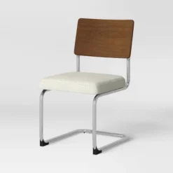 2pk Cecilton Chrome Cantilever Dining Chairs Cream Boucle - Threshold™ -Furniture Supplies Store GUEST f467ac82 933d 40fb b02c 63edbb24066f