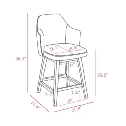Kinston Swivel Curved Back Upholstered Counter Height Barstool - Threshold™ -Furniture Supplies Store GUEST f6337fc0 e348 447d 9f0e eeca9263a691