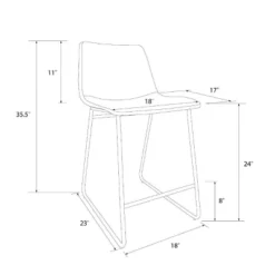 Bowden Faux Leather Counter Height Barstool - Threshold™ -Furniture Supplies Store GUEST fc17995b 497f 4a5a 958c c9c8bb9e68cc