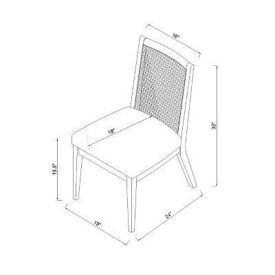 Corella Cane And Wood Dining Chair Natural - Threshold™ 6 Corella Cane And Wood Dining Chair Natural - Threshold™ - Image 4